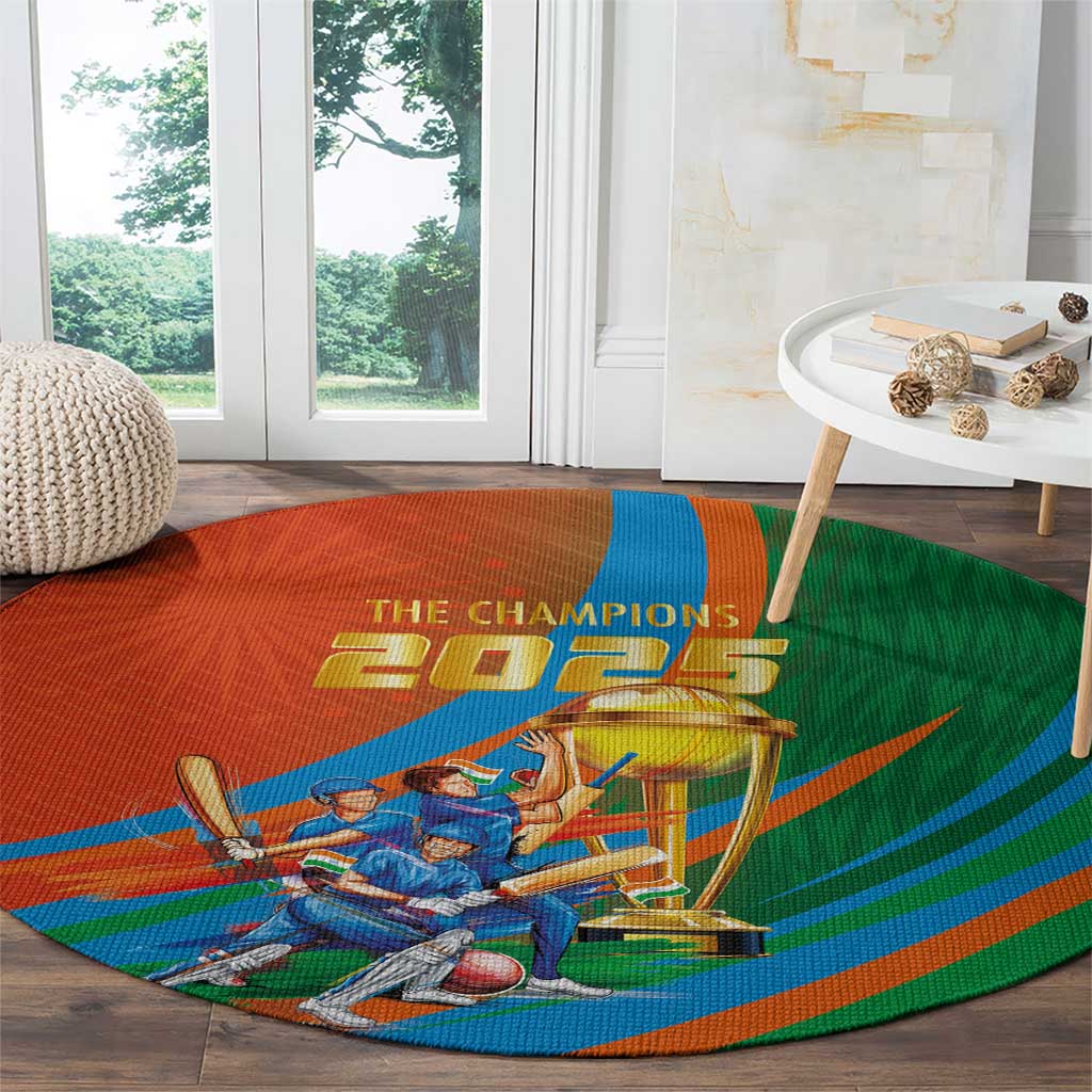 Indian Cricket Men in Blue The Champion 2025 Round Carpet