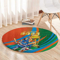 Indian Cricket Men in Blue The Champion 2025 Round Carpet