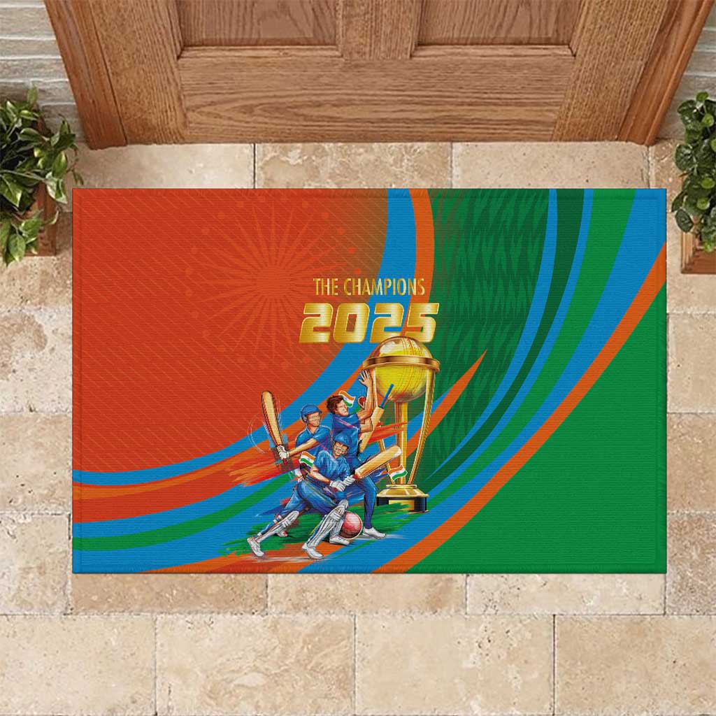 Indian Cricket Men in Blue The Champion 2025 Rubber Doormat