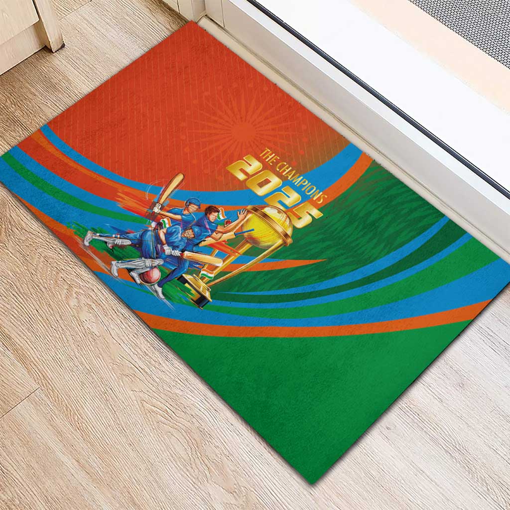 Indian Cricket Men in Blue The Champion 2025 Rubber Doormat