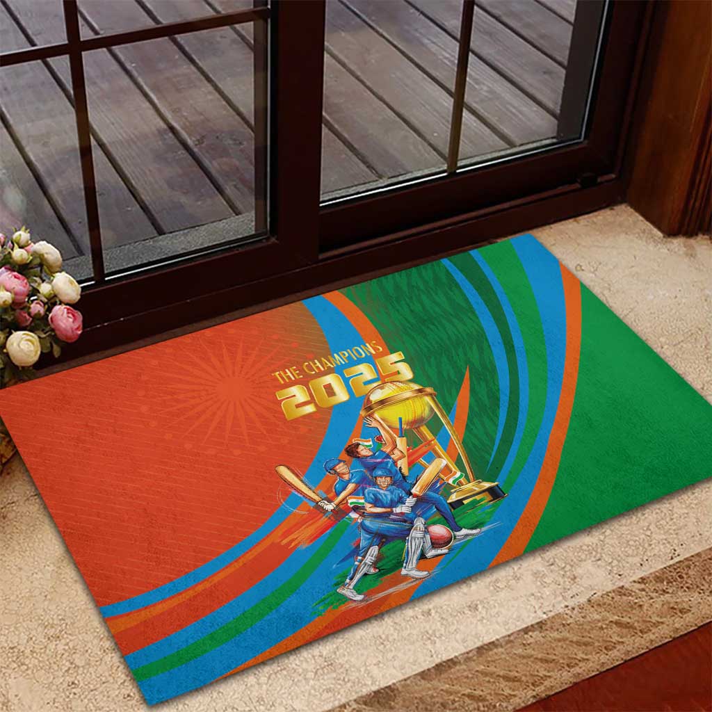 Indian Cricket Men in Blue The Champion 2025 Rubber Doormat