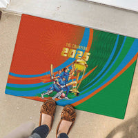 Indian Cricket Men in Blue The Champion 2025 Rubber Doormat
