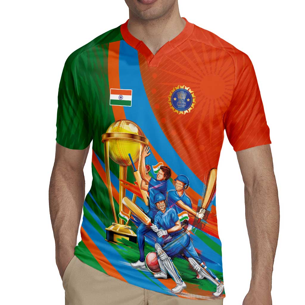 Indian Cricket Men in Blue The Champion 2025 Rugby Jersey