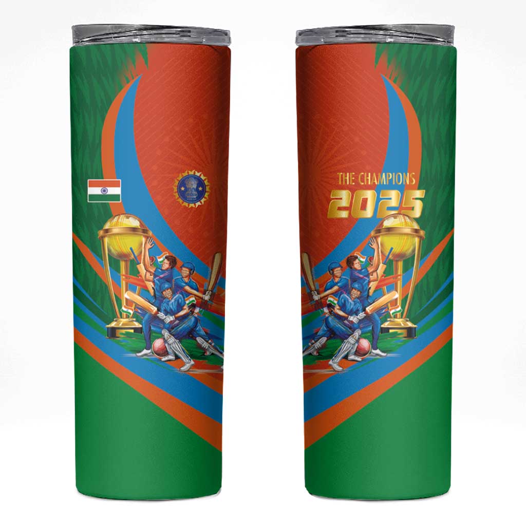 Indian Cricket Men in Blue The Champion 2025 Skinny Tumbler