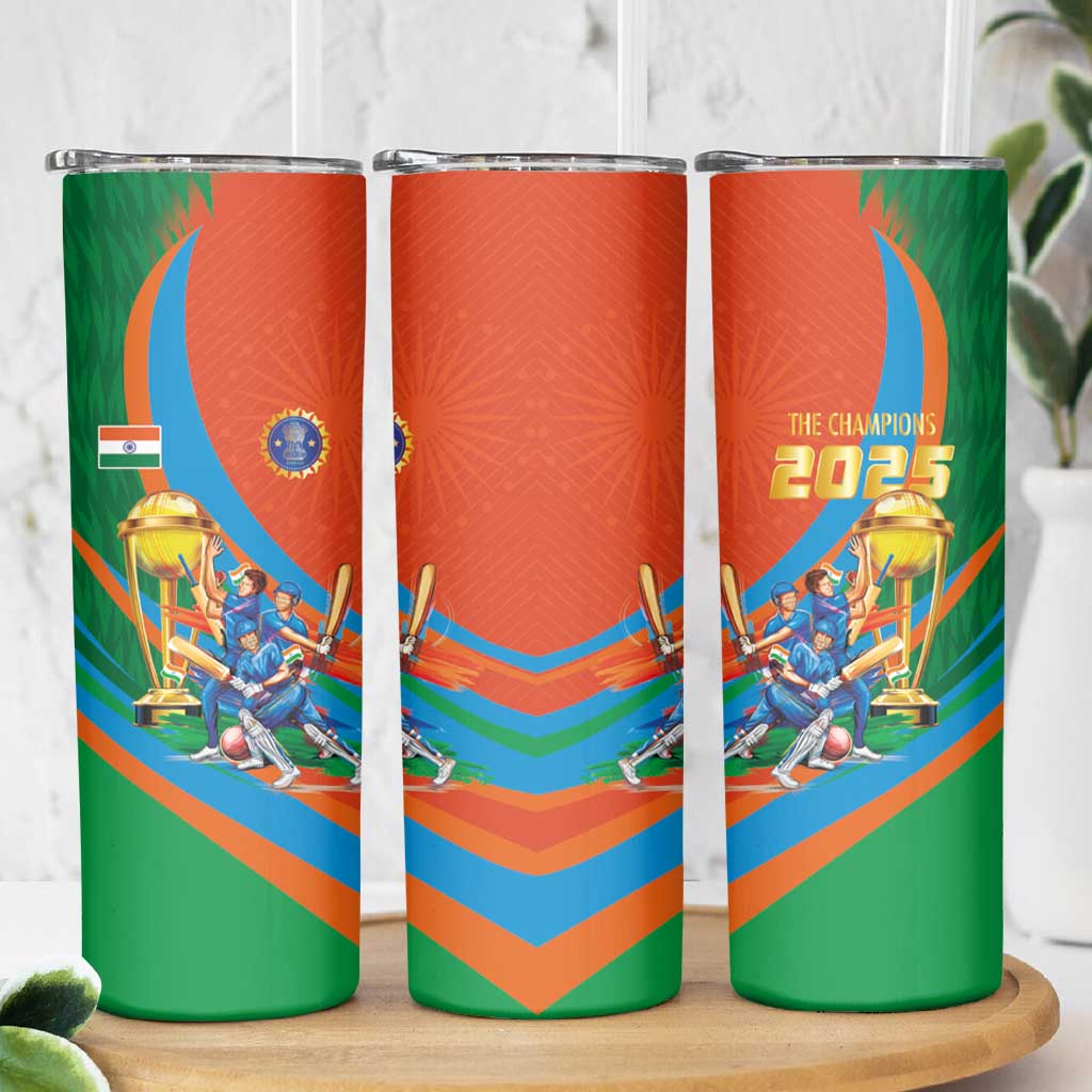 Indian Cricket Men in Blue The Champion 2025 Skinny Tumbler
