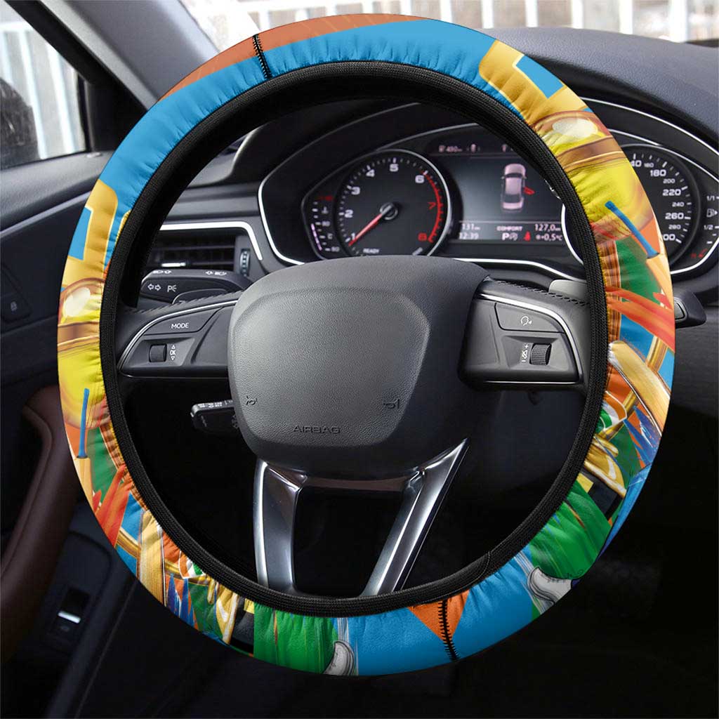 Indian Cricket Men in Blue The Champion 2025 Steering Wheel Cover