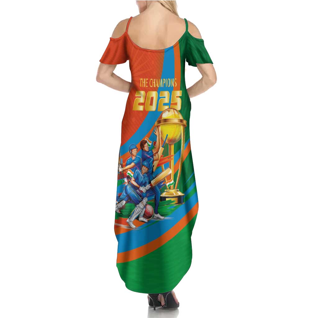 Indian Cricket Men in Blue The Champion 2025 Summer Maxi Dress