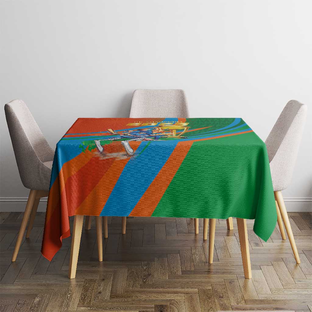 Indian Cricket Men in Blue The Champion 2025 Tablecloth