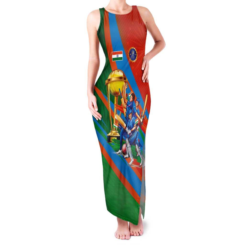 Indian Cricket Men in Blue The Champion 2025 Tank Maxi Dress