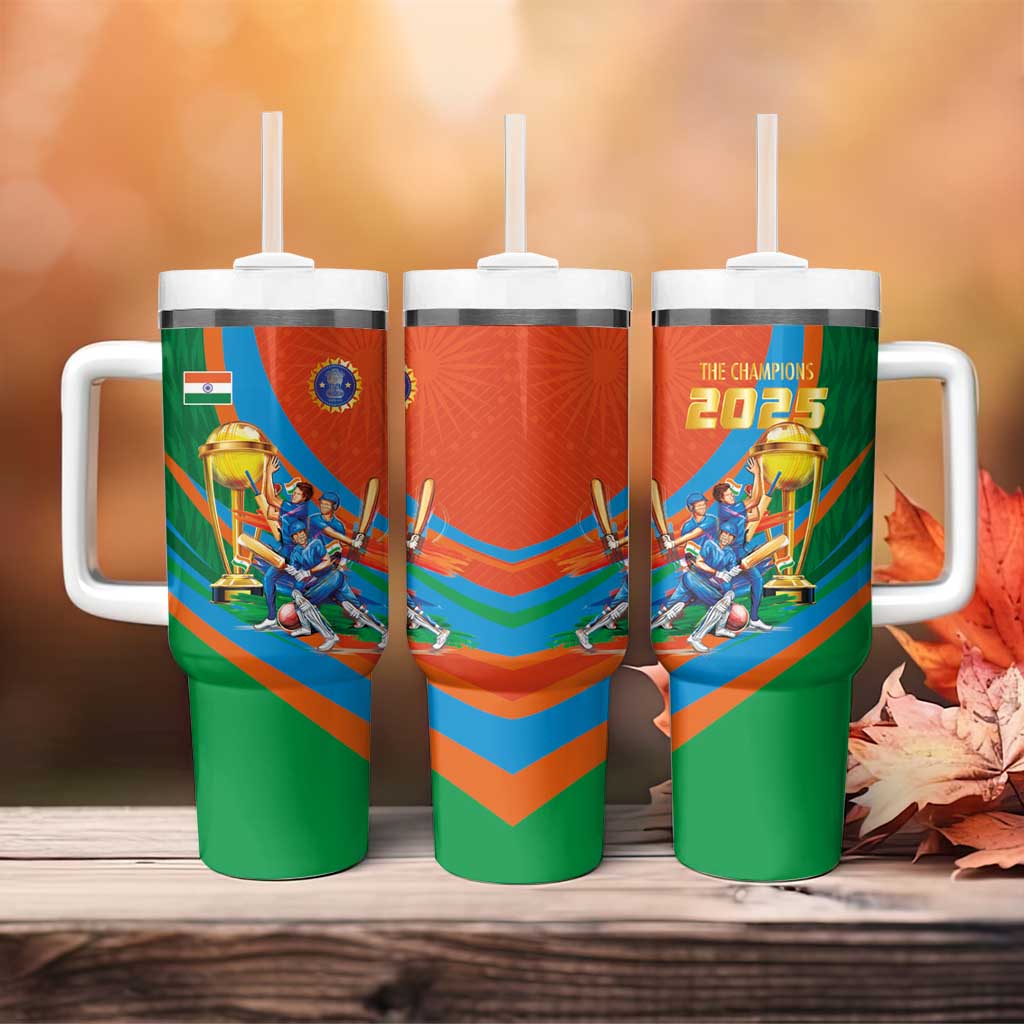 Indian Cricket Men in Blue The Champion 2025 Tumbler With Handle