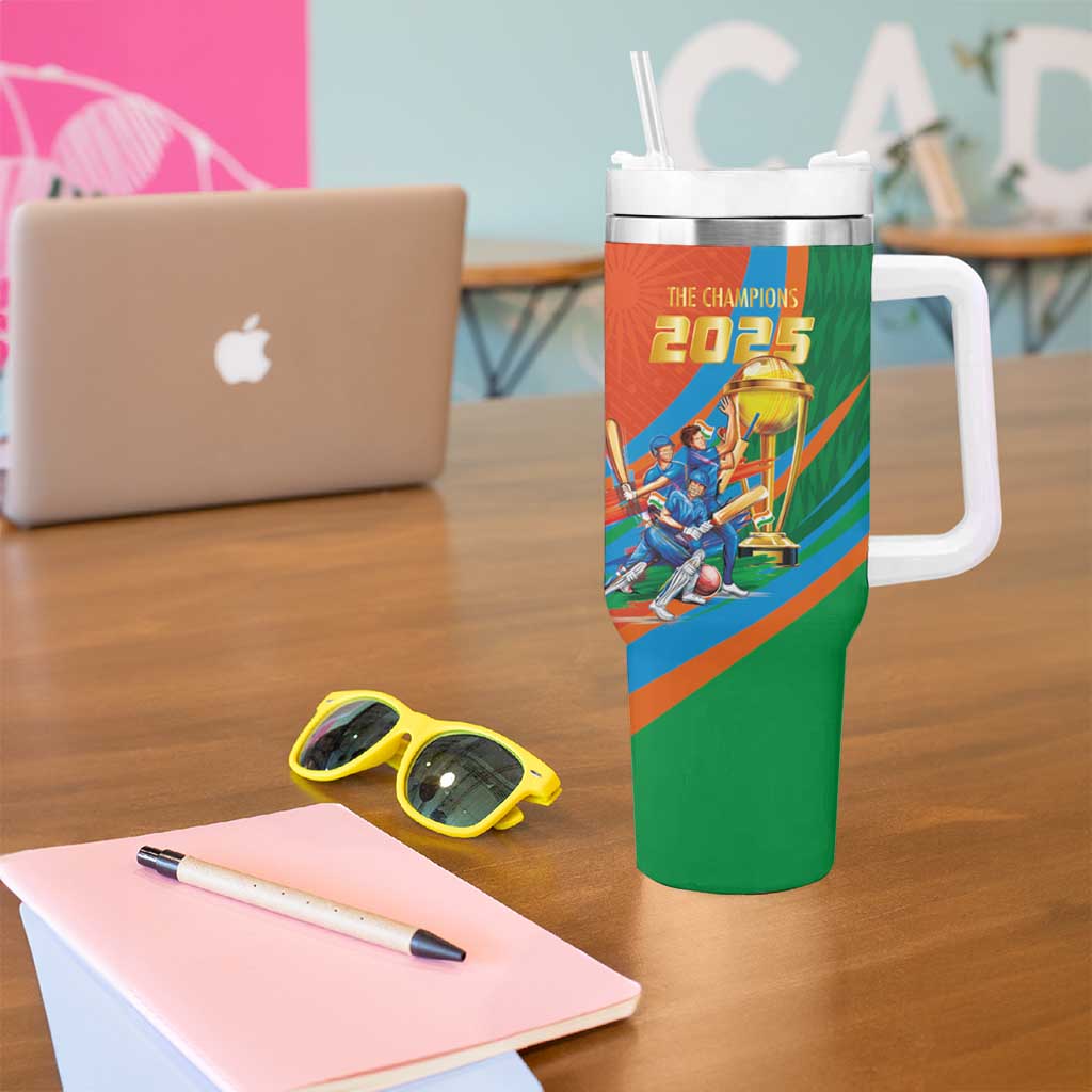 Indian Cricket Men in Blue The Champion 2025 Tumbler With Handle
