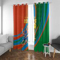 Indian Cricket Men in Blue The Champion 2025 Window Curtain