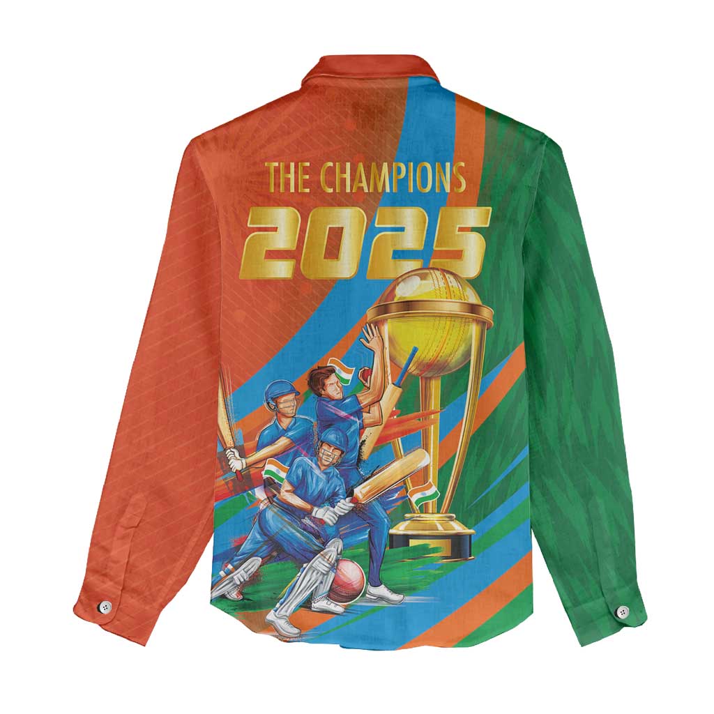 Indian Cricket Men in Blue The Champion 2025 Women Casual Shirt