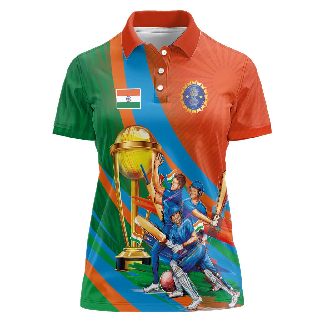 Indian Cricket Men in Blue The Champion 2025 Women Polo Shirt