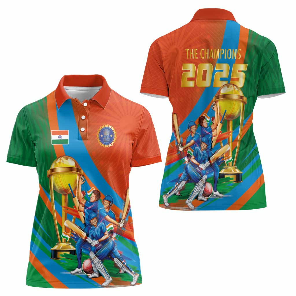 Indian Cricket Men in Blue The Champion 2025 Women Polo Shirt