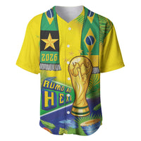 Brasil Football Custom Baseball Jersey Rumo ao Hexa 2026