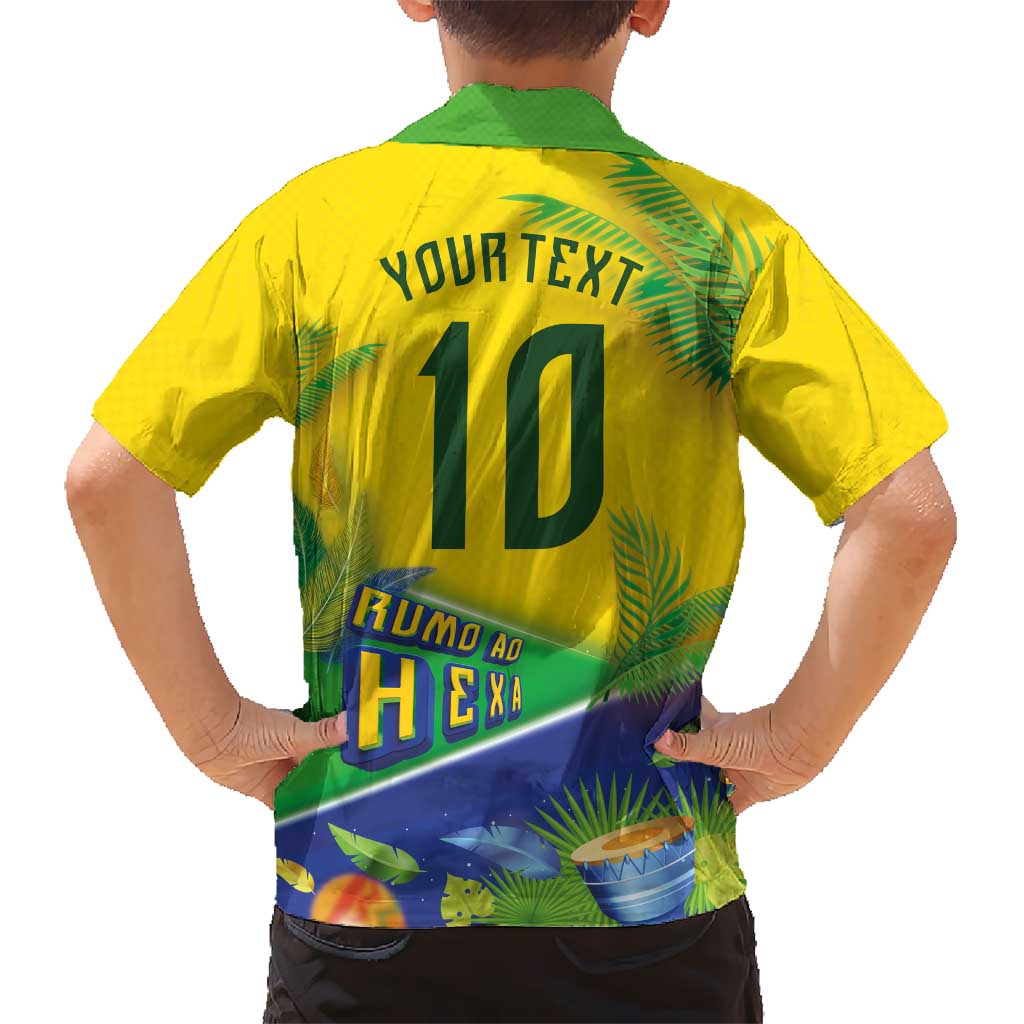 Brasil Football Custom Hawaiian Shirt Rumo ao Hexa 2026