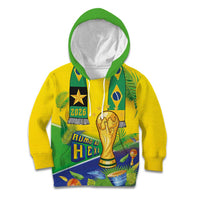 Brasil Football Custom Kid Hoodie Rumo ao Hexa 2026
