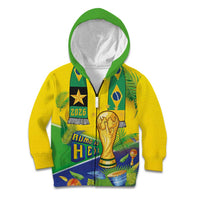 Brasil Football Custom Kid Hoodie Rumo ao Hexa 2026
