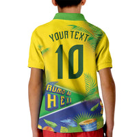 Brasil Football Custom Kid Polo Shirt Rumo ao Hexa 2026
