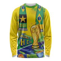 Brasil Football Custom Long Sleeve Shirt Rumo ao Hexa 2026