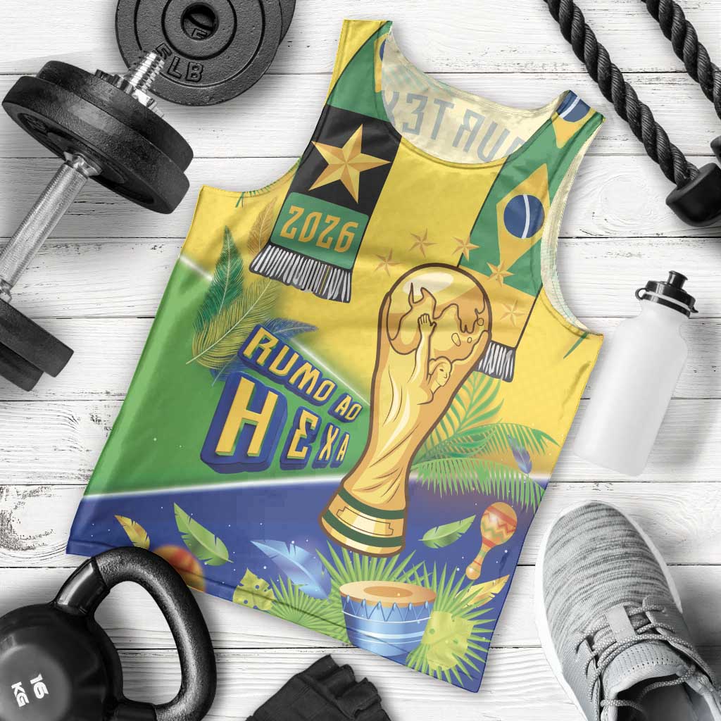 Brasil Football Custom Men Tank Top Rumo ao Hexa 2026