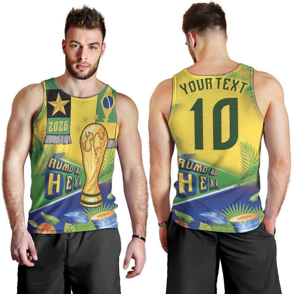 Brasil Football Custom Men Tank Top Rumo ao Hexa 2026