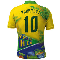 Brasil Football Custom Polo Shirt Rumo ao Hexa 2026