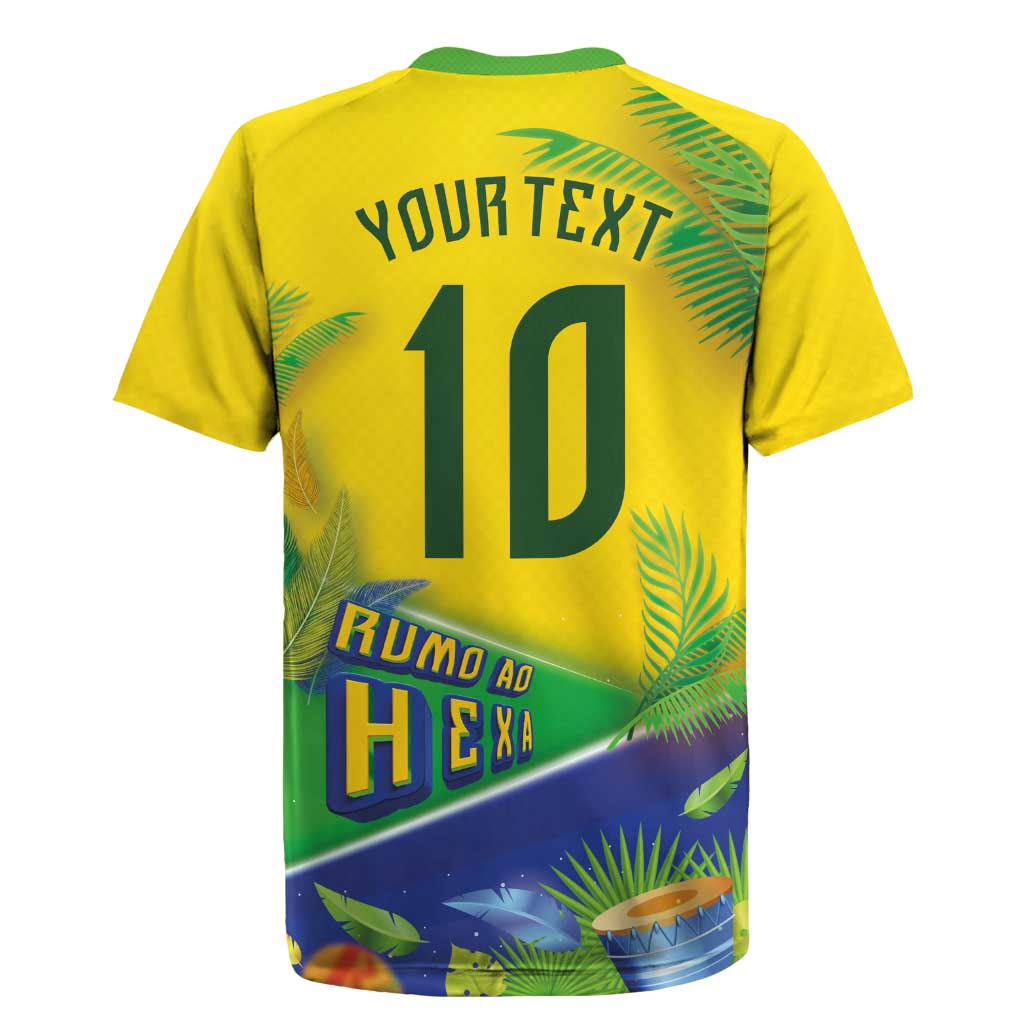 Brasil Football Custom Rugby Jersey Rumo ao Hexa 2026