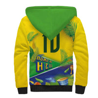 Brasil Football Custom Sherpa Hoodie Rumo ao Hexa 2026