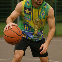 Brasil Football Custom Sleeveless Hoodie Rumo ao Hexa 2026