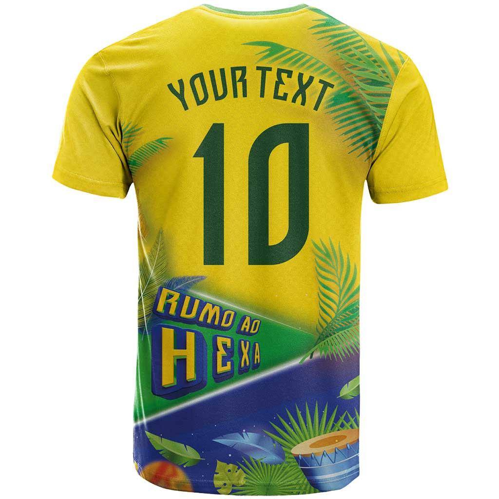 Brasil Football Custom T Shirt Rumo ao Hexa 2026