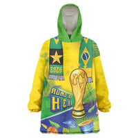 Brasil Football Custom Wearable Blanket Hoodie Rumo ao Hexa 2026