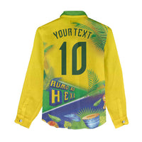 Brasil Football Custom Women Casual Shirt Rumo ao Hexa 2026
