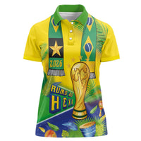 Brasil Football Custom Women Polo Shirt Rumo ao Hexa 2026