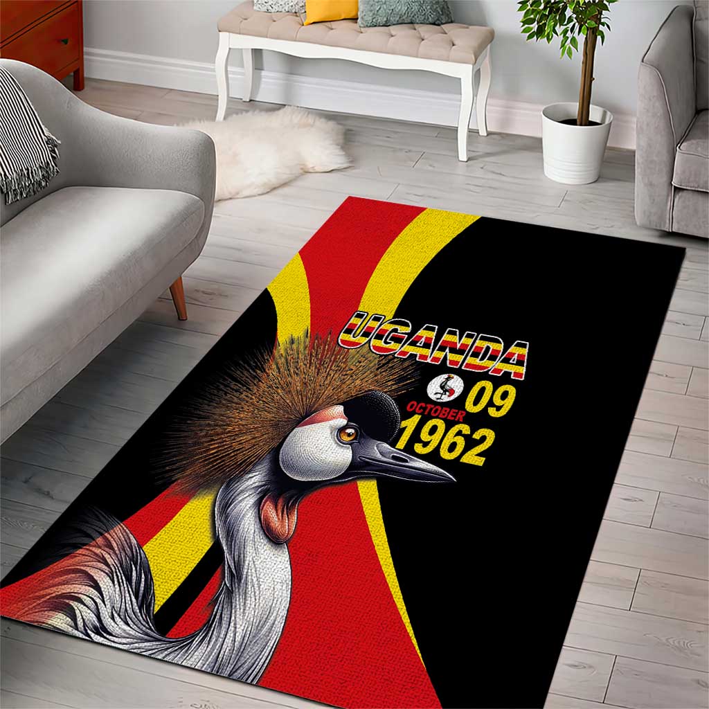 Uganda Independence Day with Crowned Cranes Area Rug - Wonder Print Shop