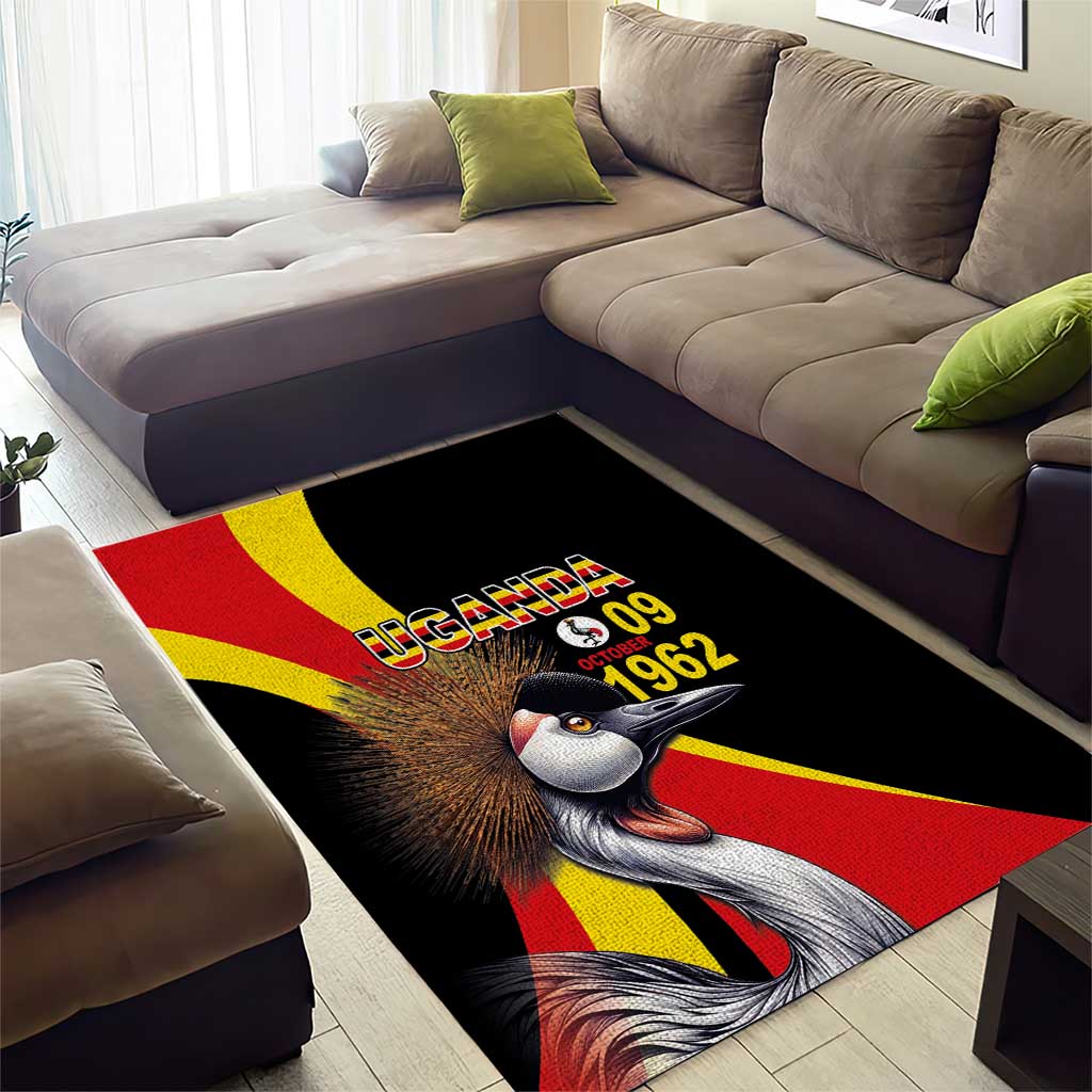 Uganda Independence Day with Crowned Cranes Area Rug - Wonder Print Shop