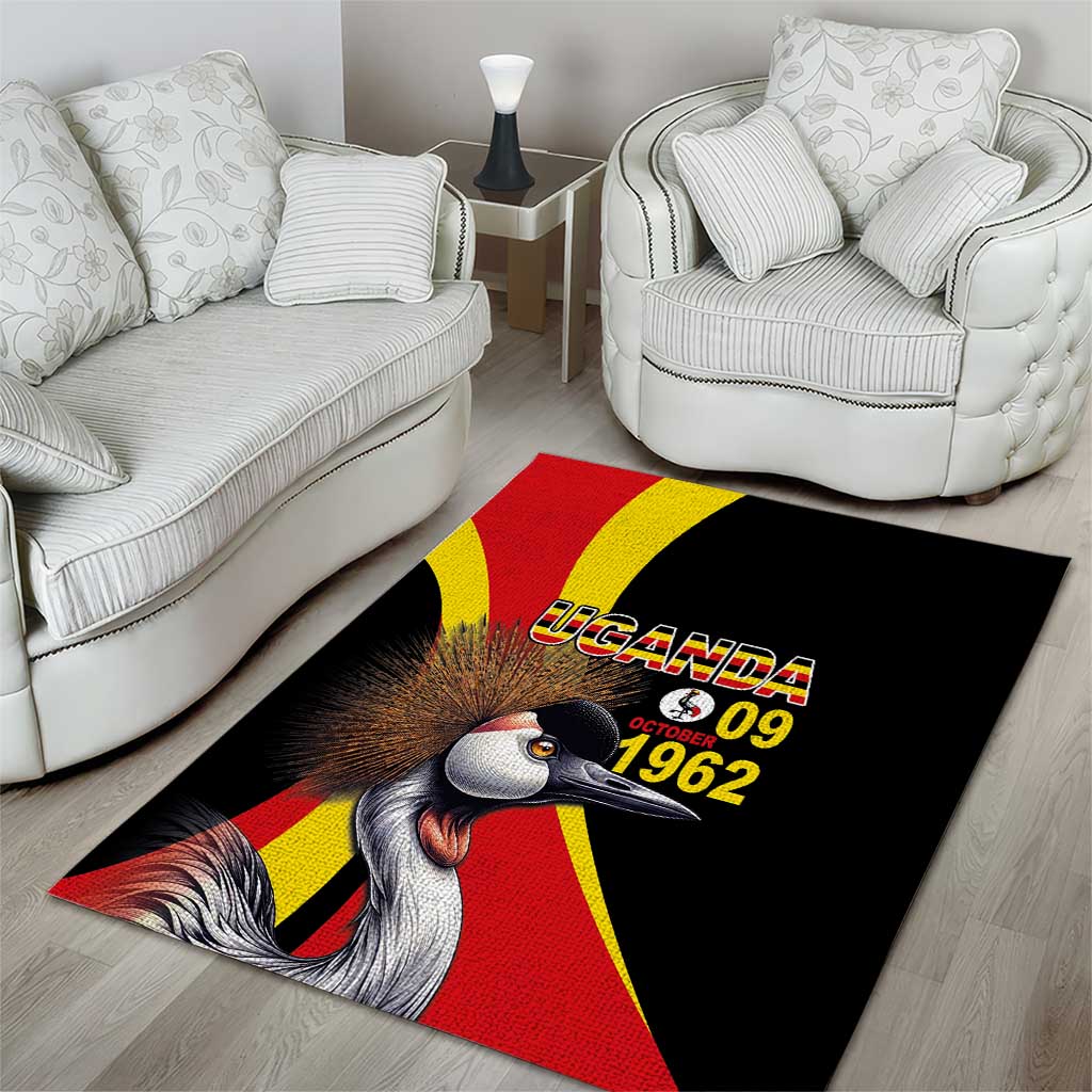 Uganda Independence Day with Crowned Cranes Area Rug - Wonder Print Shop