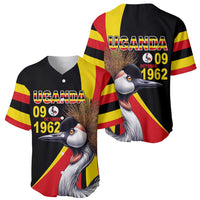 Uganda Independence Day with Crowned Cranes Baseball Jersey - Wonder Print Shop