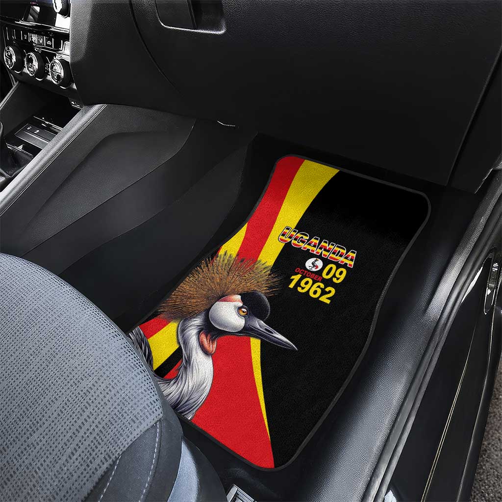 Uganda Independence Day with Crowned Cranes Car Mats - Wonder Print Shop