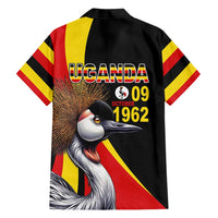Uganda Independence Day with Crowned Cranes Family Matching Off Shoulder Maxi Dress and Hawaiian Shirt - Wonder Print Shop