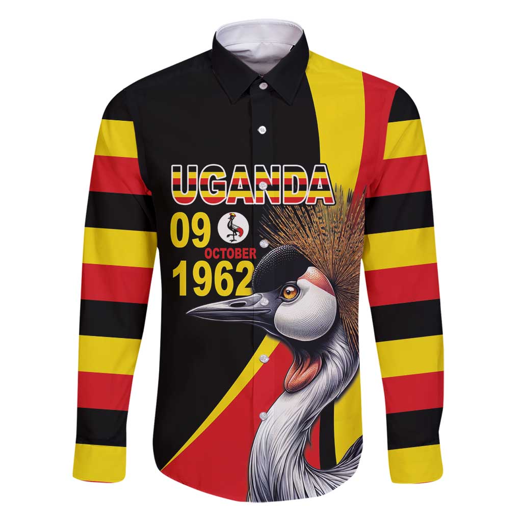 Uganda Independence Day with Crowned Cranes Family Matching Puletasi and Hawaiian Shirt - Wonder Print Shop