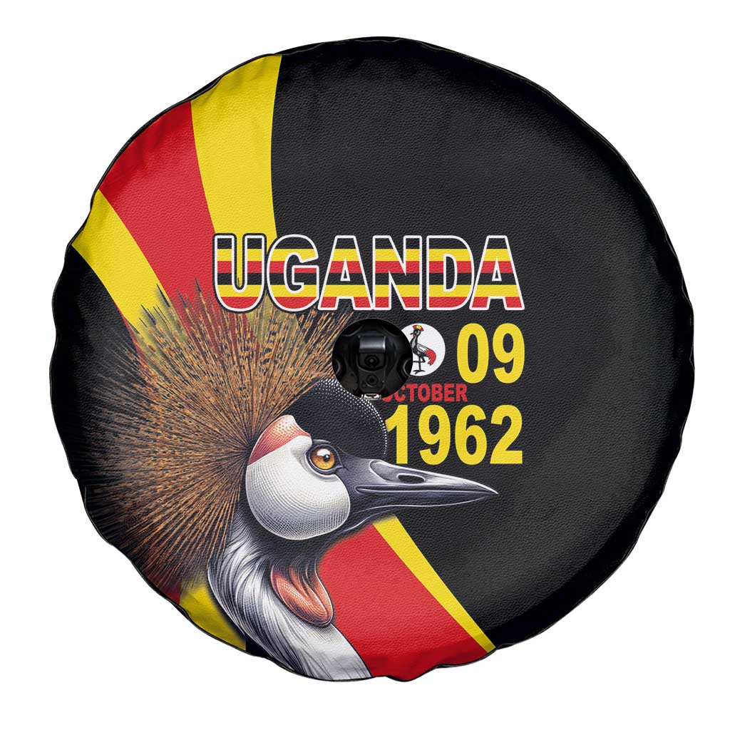 Uganda Independence Day with Crowned Cranes Spare Tire Cover - Wonder Print Shop