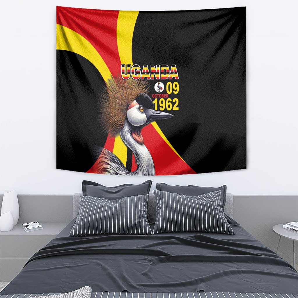 Uganda Independence Day with Crowned Cranes Tapestry - Wonder Print Shop