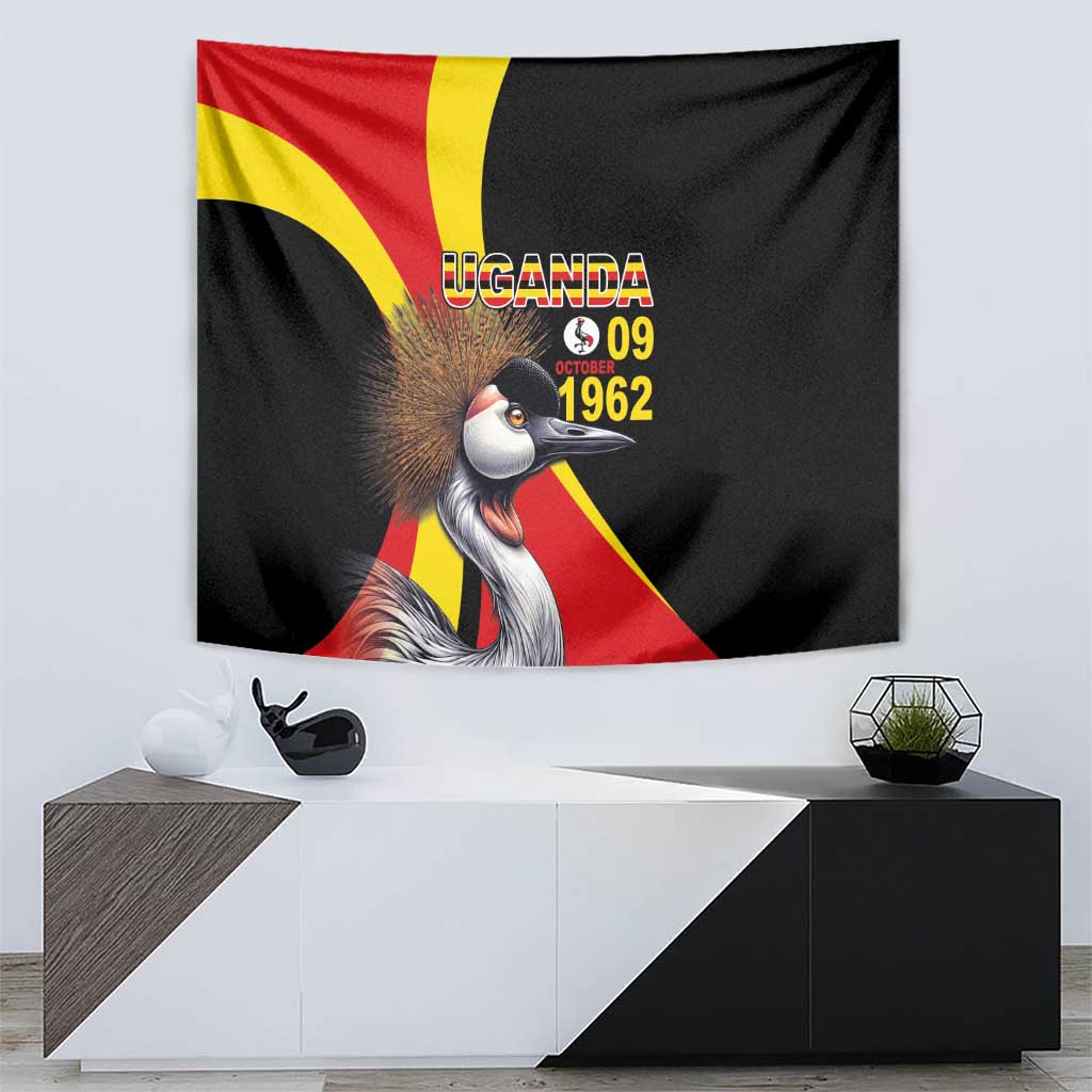 Uganda Independence Day with Crowned Cranes Tapestry - Wonder Print Shop