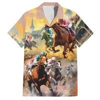 Kentucky Horses Racing Watercolor Family Matching Summer Maxi Dress and Hawaiian Shirt - Wonder Print Shop