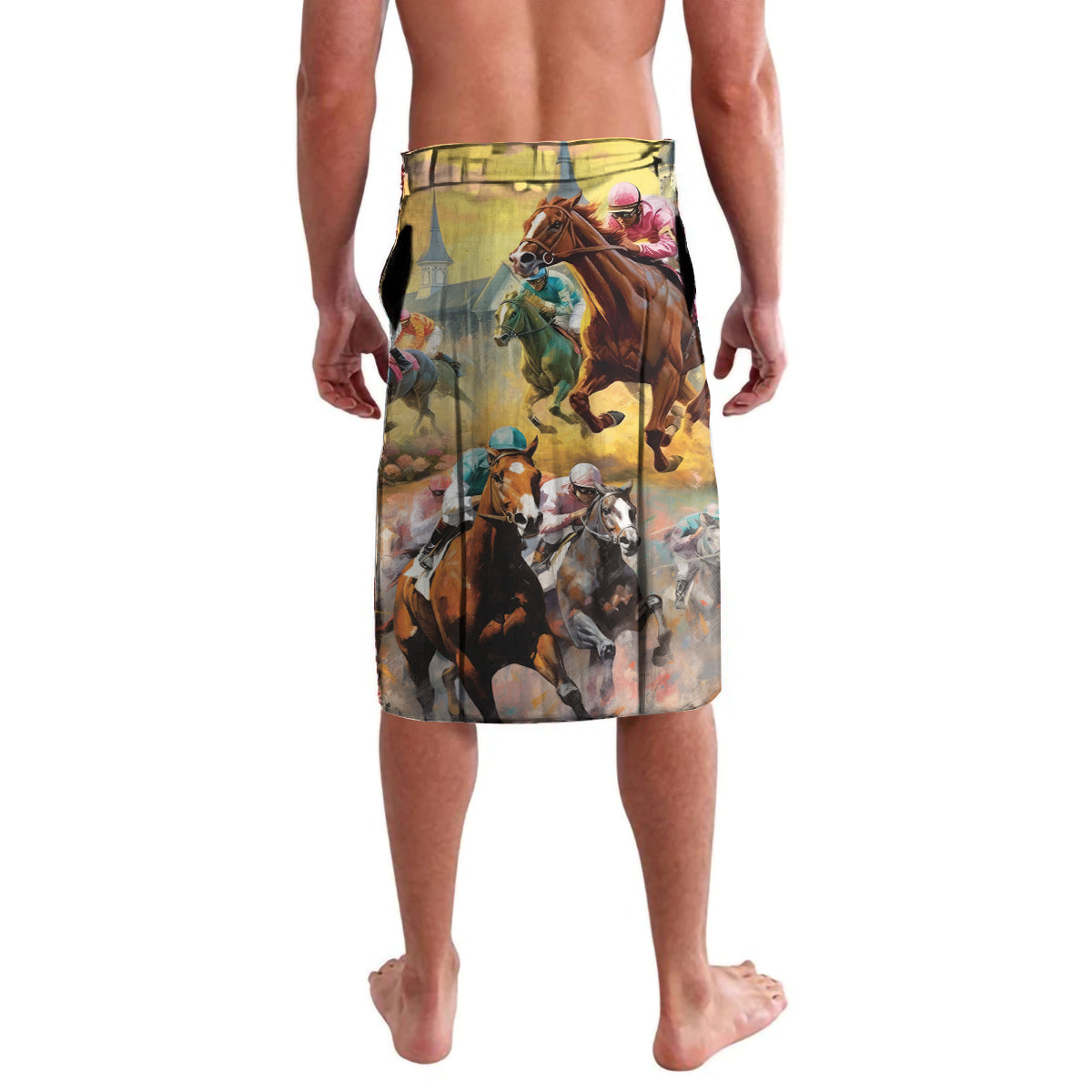 Kentucky Horses Racing Watercolor Lavalava - Wonder Print Shop