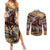 Kentucky Hosts Horse Races Watercolor Couples Matching Summer Maxi Dress and Long Sleeve Button Shirt - Wonder Print Shop