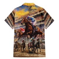 Kentucky Hosts Horse Races Watercolor Family Matching Mermaid Dress and Hawaiian Shirt - Wonder Print Shop