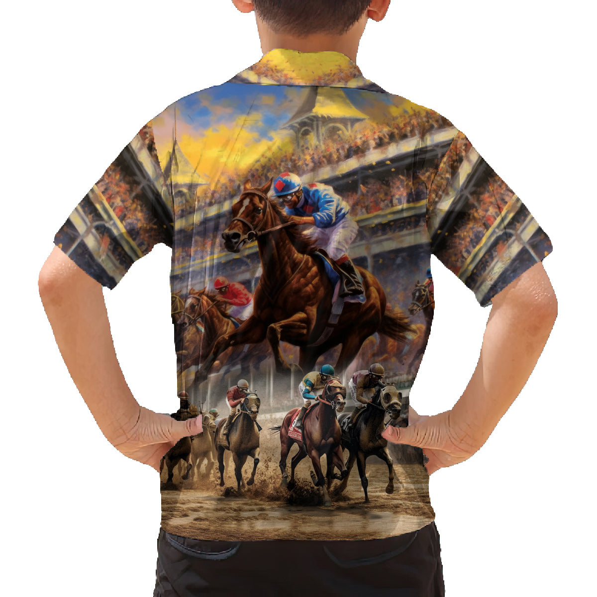 Kentucky Hosts Horse Races Watercolor Family Matching Puletasi and Hawaiian Shirt - Wonder Print Shop